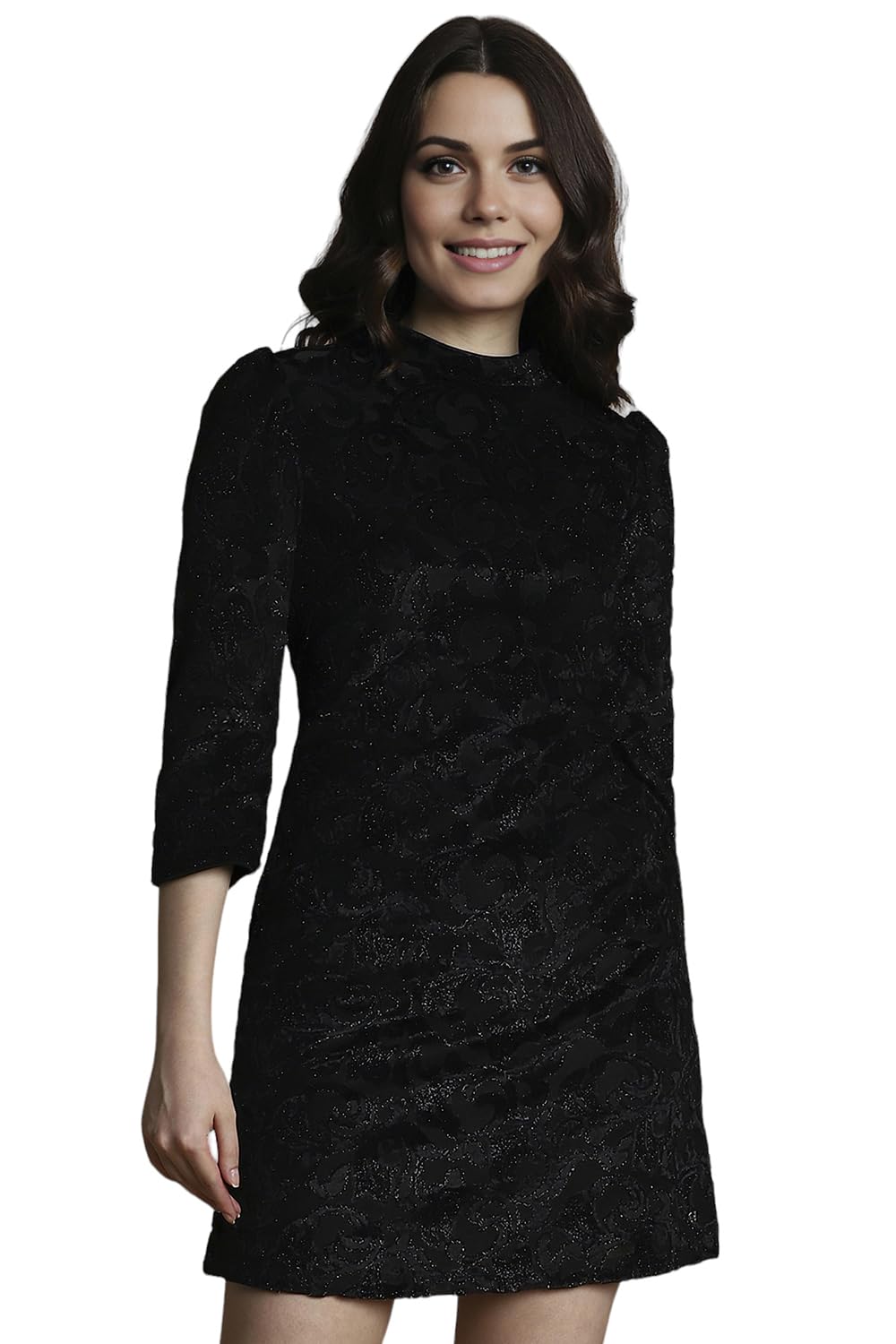 Allen Solly Women Black Embellished Party Dress