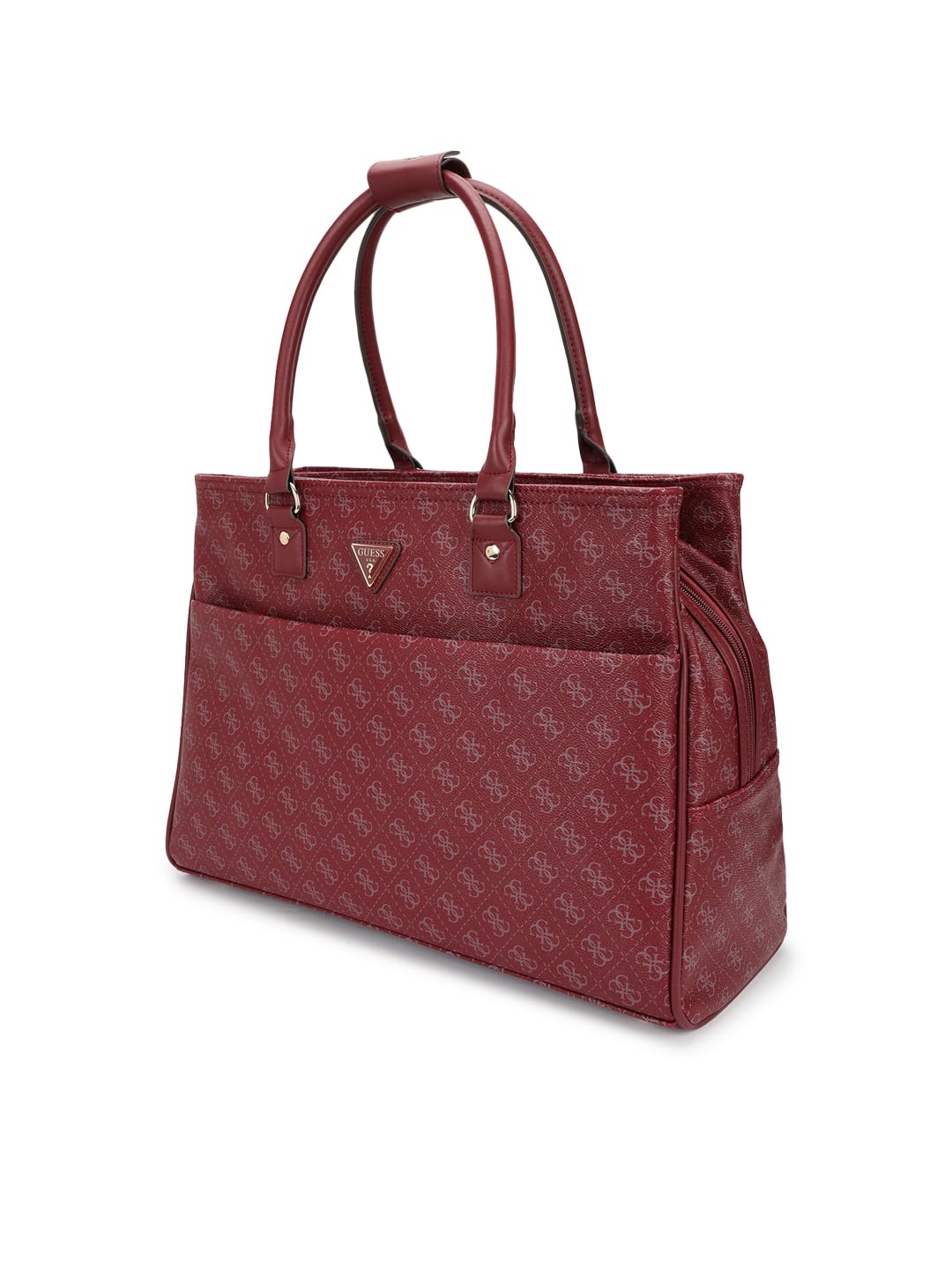 GUESS Claret Monogram Jesco Shopper Tote