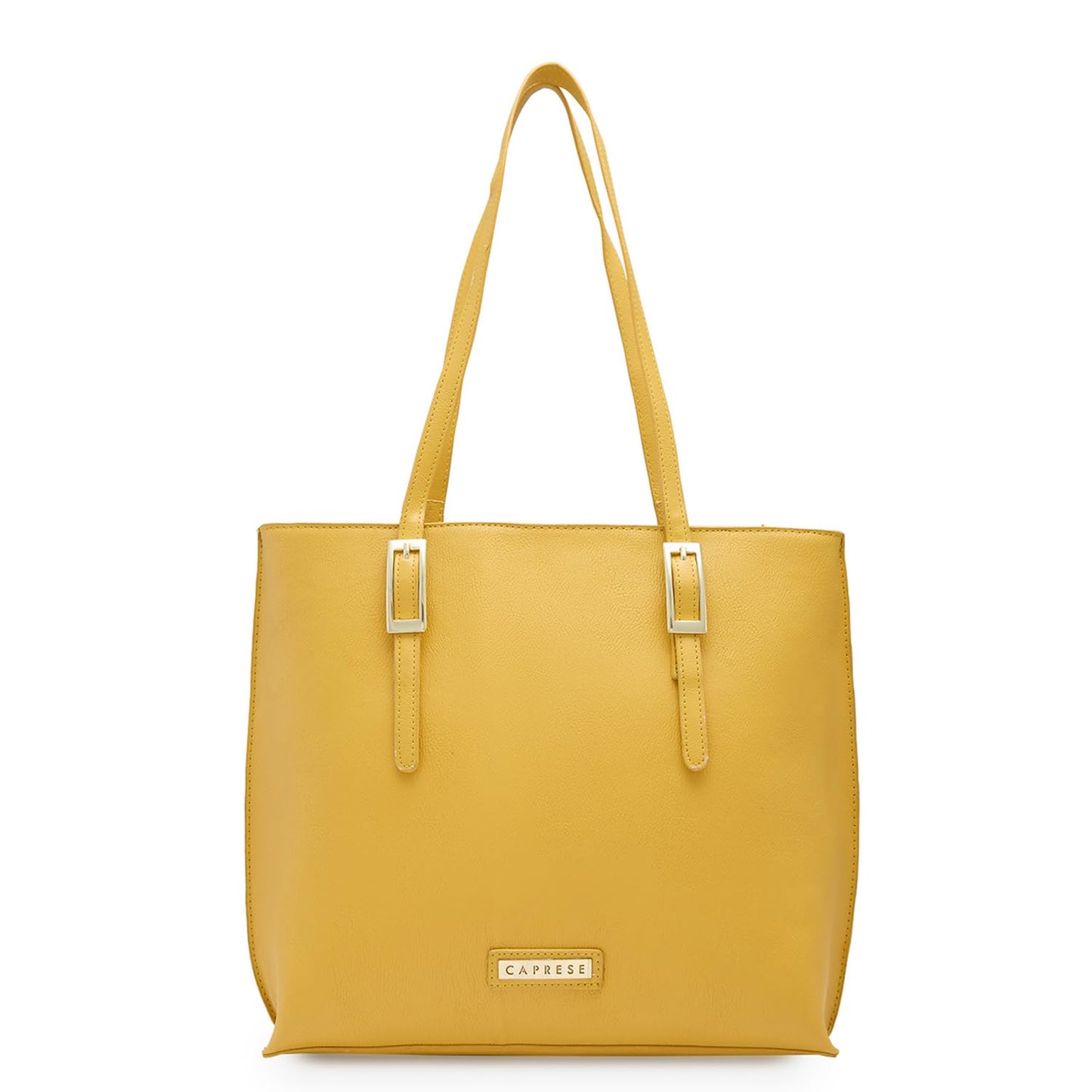 Caprese Jenny Tote Bag, Medium-Ochre | Stylish Handbag for Women | Spacious, Versatile Office & Daily Essentials Tote | Top Zip Closure