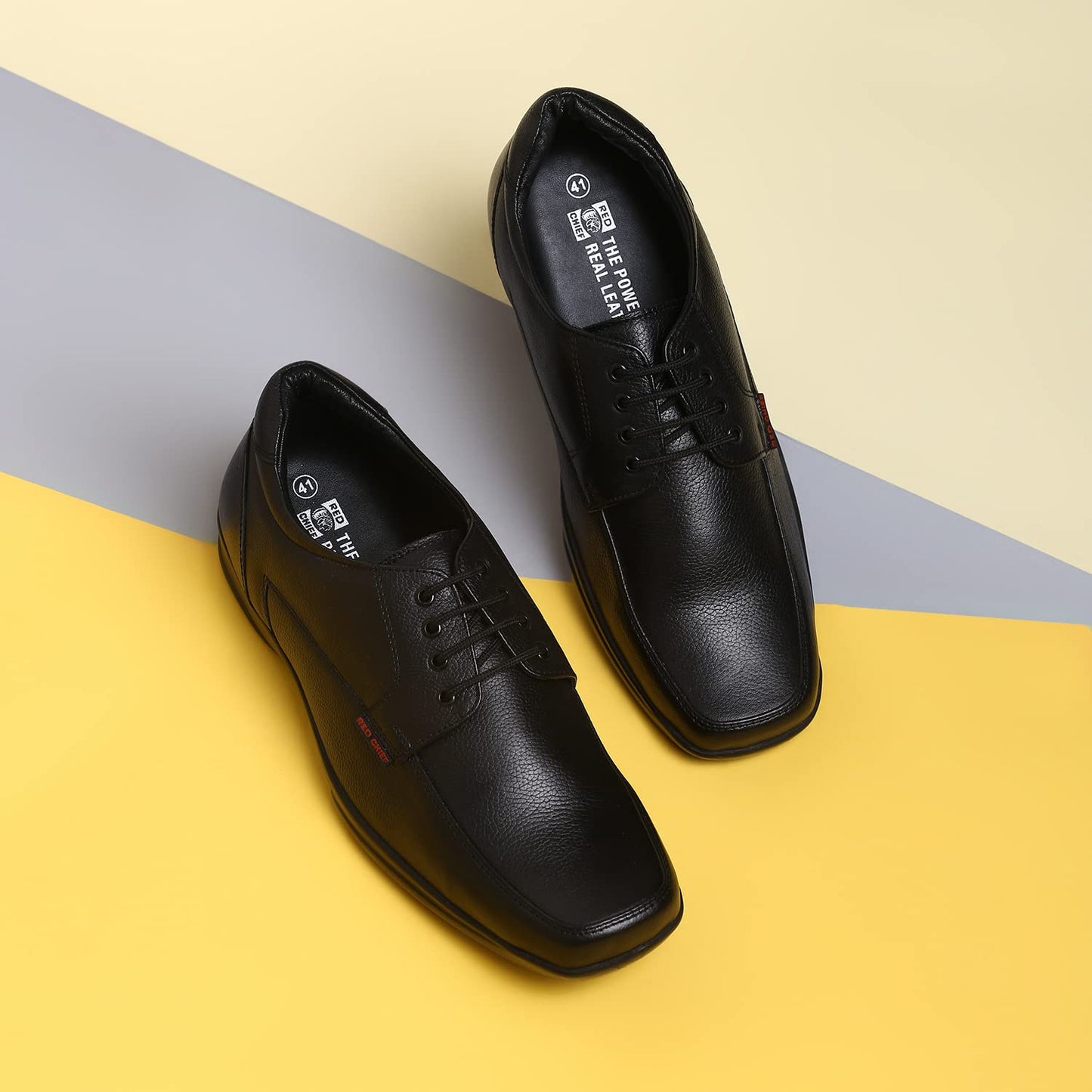 Red Chief Derby Lace Up | Men's Formal Shoes for Office | Black | PU Sole