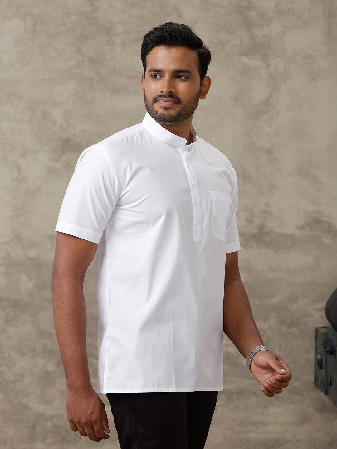 RAMRAJ COTTON Mens Kurta (IN, Numeric, 42, White_13)