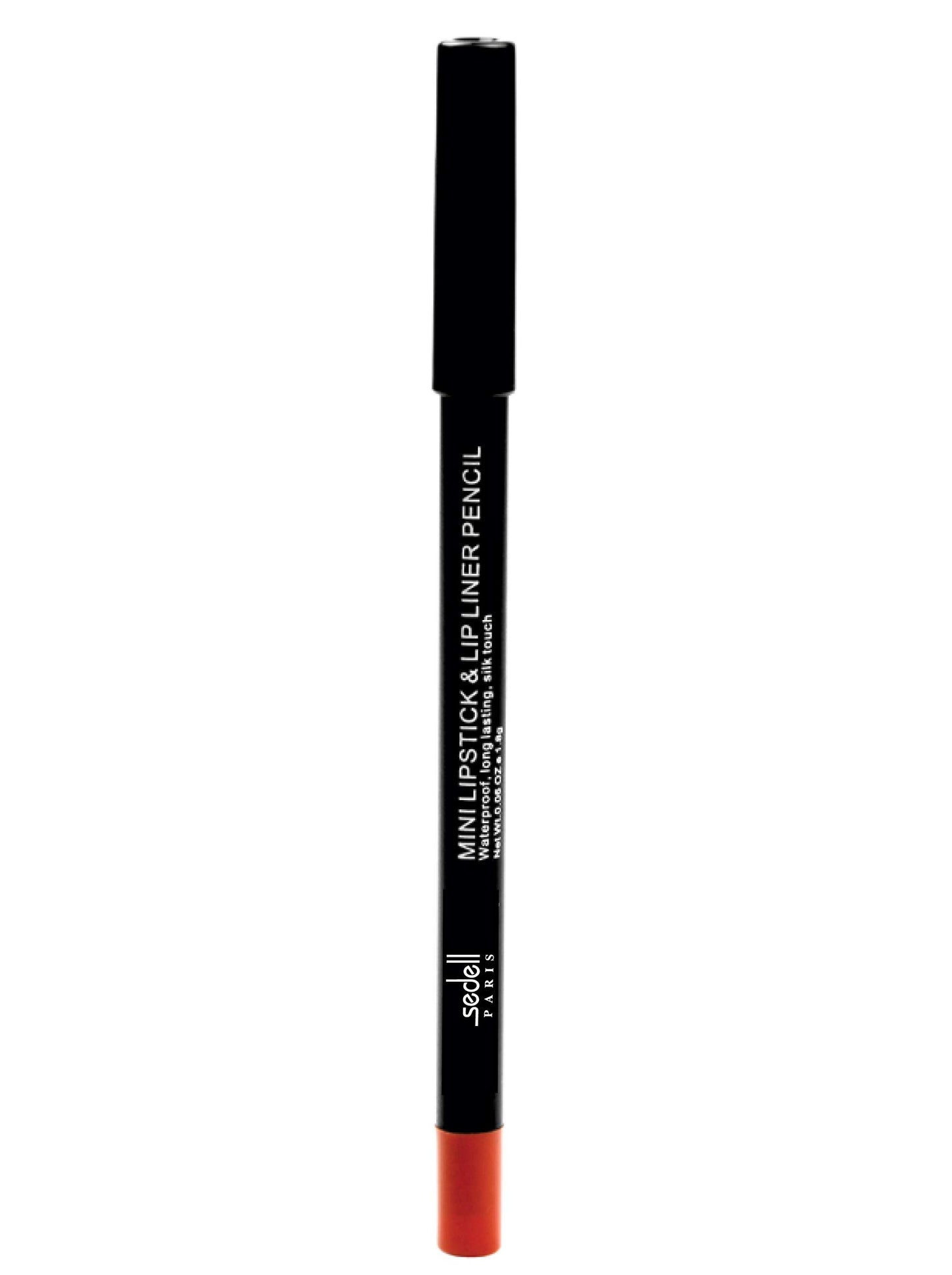 Sedell Professional Mini Lipstick & Lip Liner Pencil, Red,