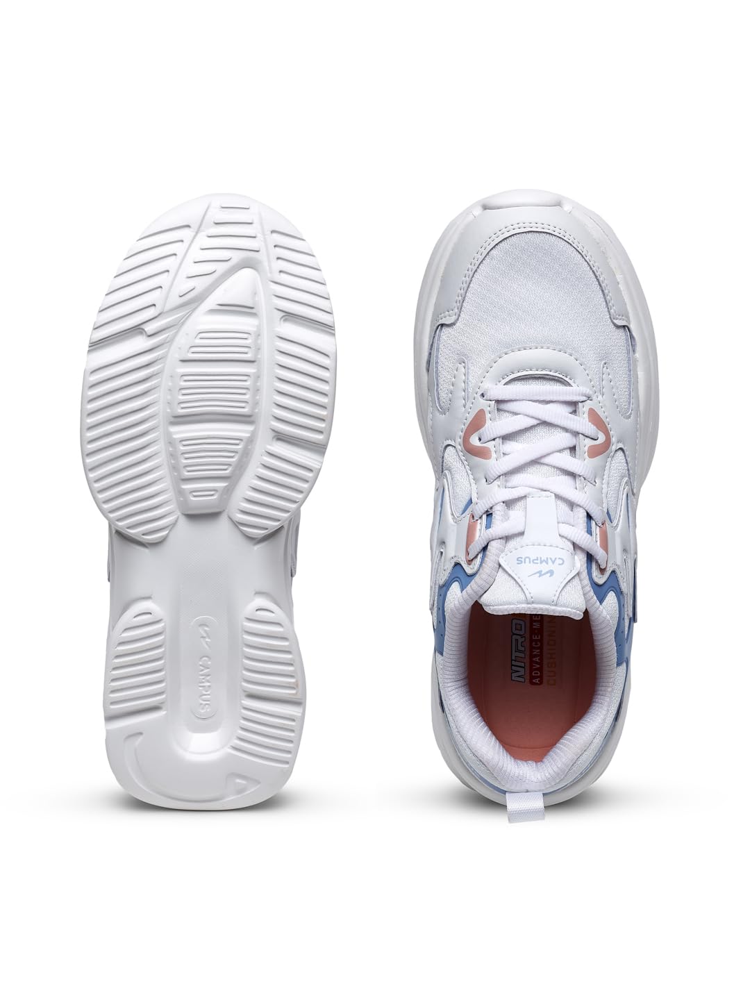 Campus Women's Twirl Sneakers WHT/L.Sky - 7UK/India