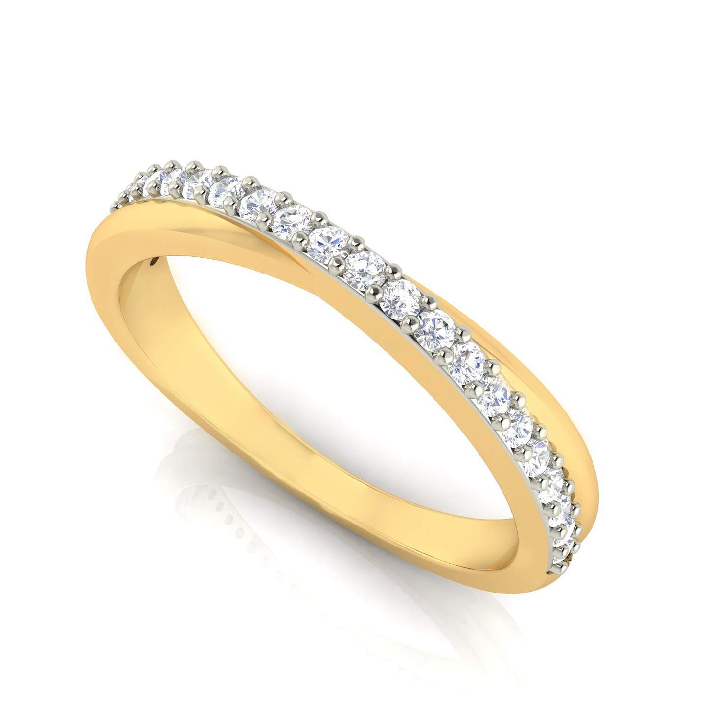 Avsar 18k (750) Yellow Gold and Diamond Ring for Women