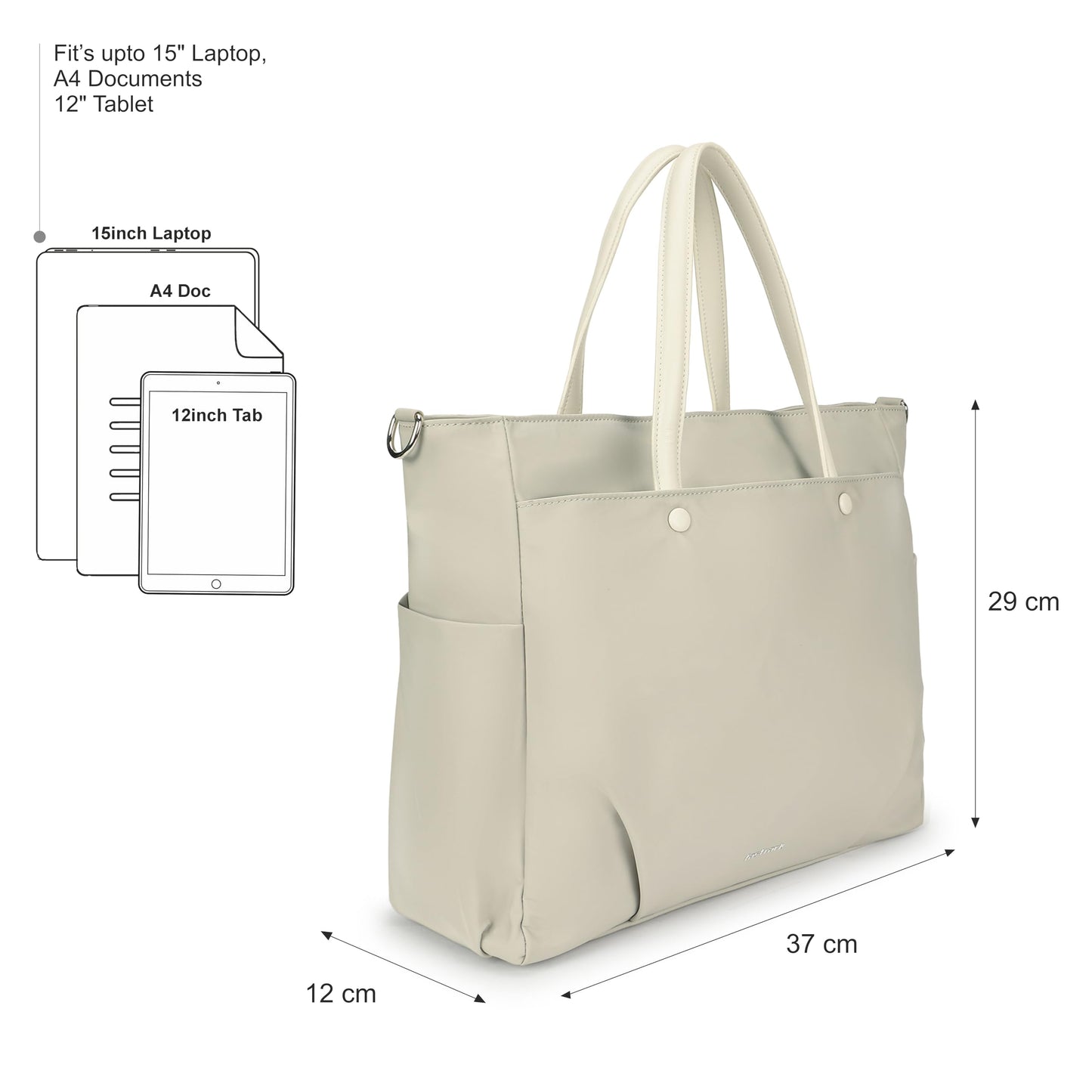 Nylon Edge Laptop Tote | Laptop Bag for Women & Men | Dual Carry Options | Fits 15" Laptop | Nylon Material