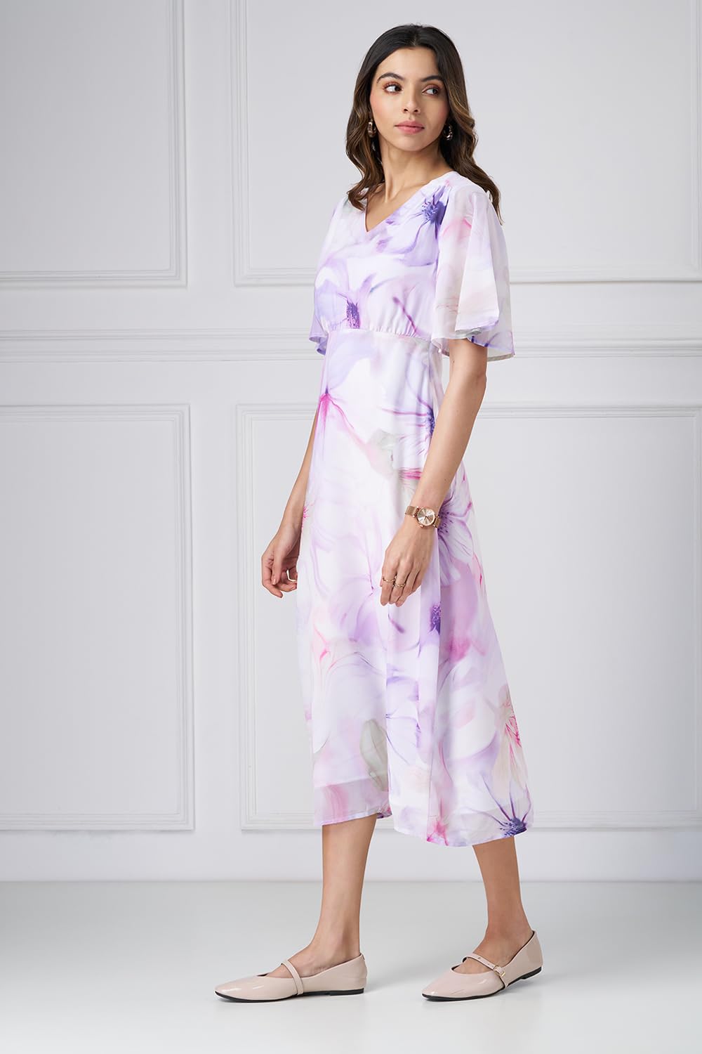 Annabelle by Pantaloons Womens Dress_SS26WWANDNJ00064N67A165_Lilac_L