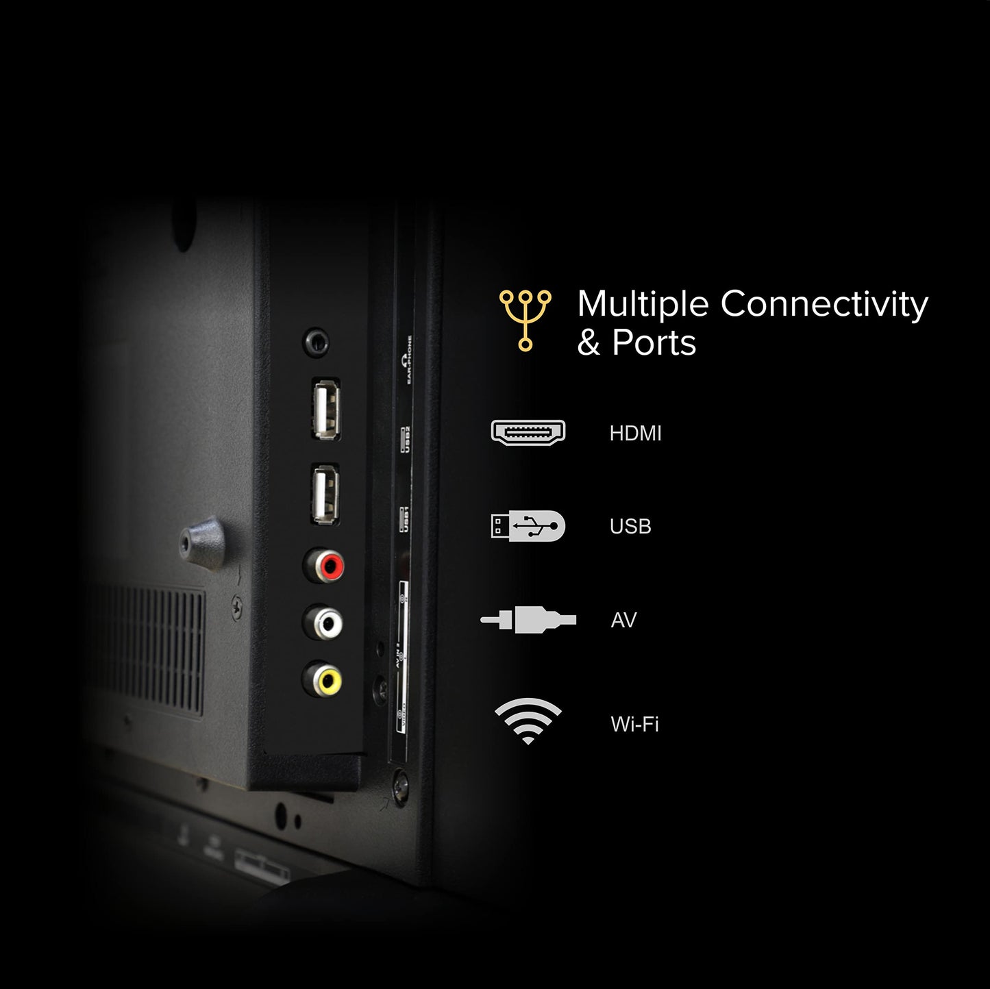 VW 80 cm (32 inches) Playwall Frameless Series HD Ready Android Smart LED TV VW3251 (Black)