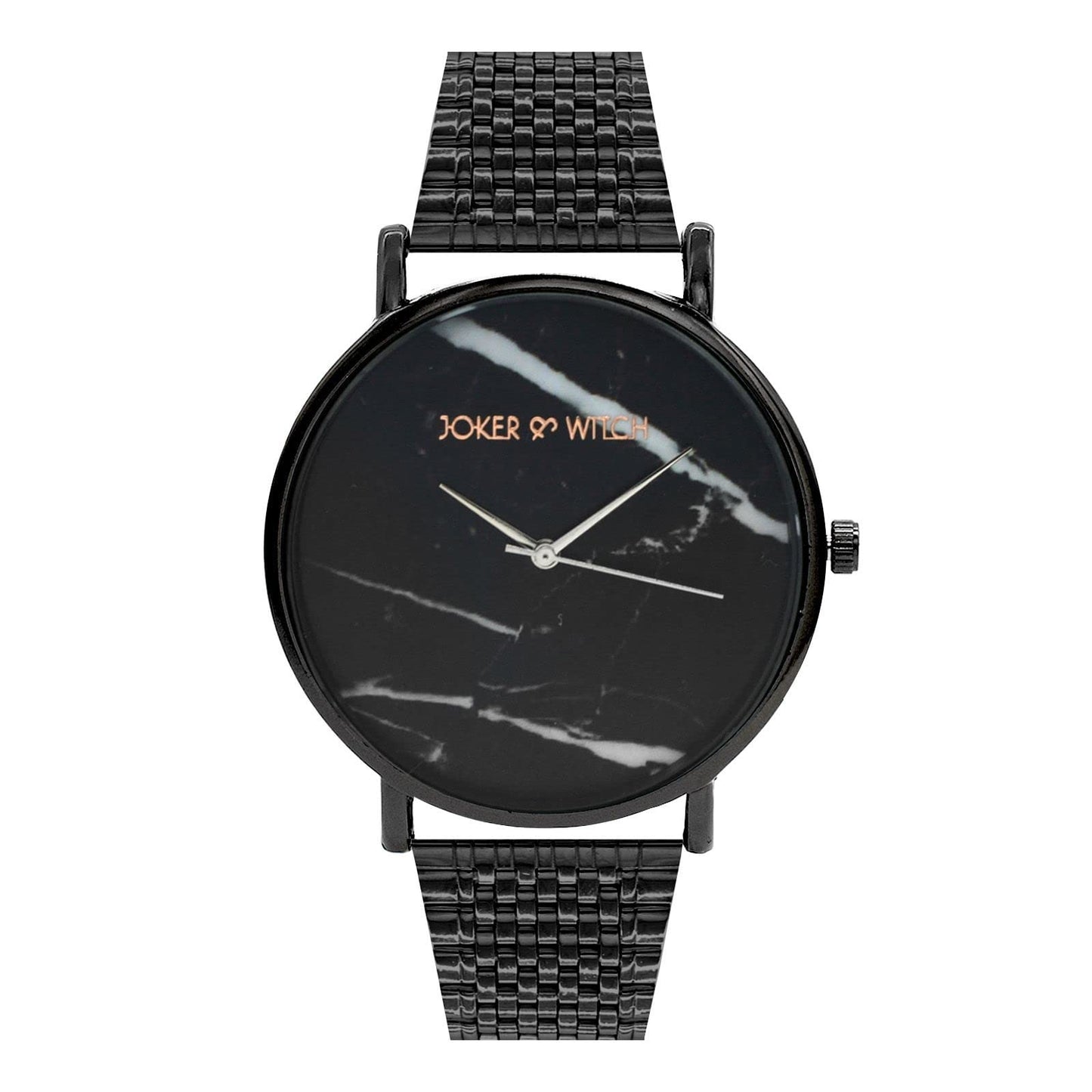 Joker & Witch Lucien Marble DIAL Black Strap Men's Analogue Watch