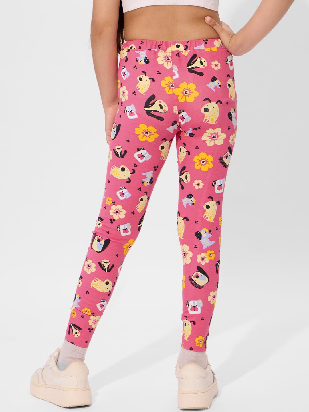 The Souled Store Mystical Printed Cotton Leggings for Girls