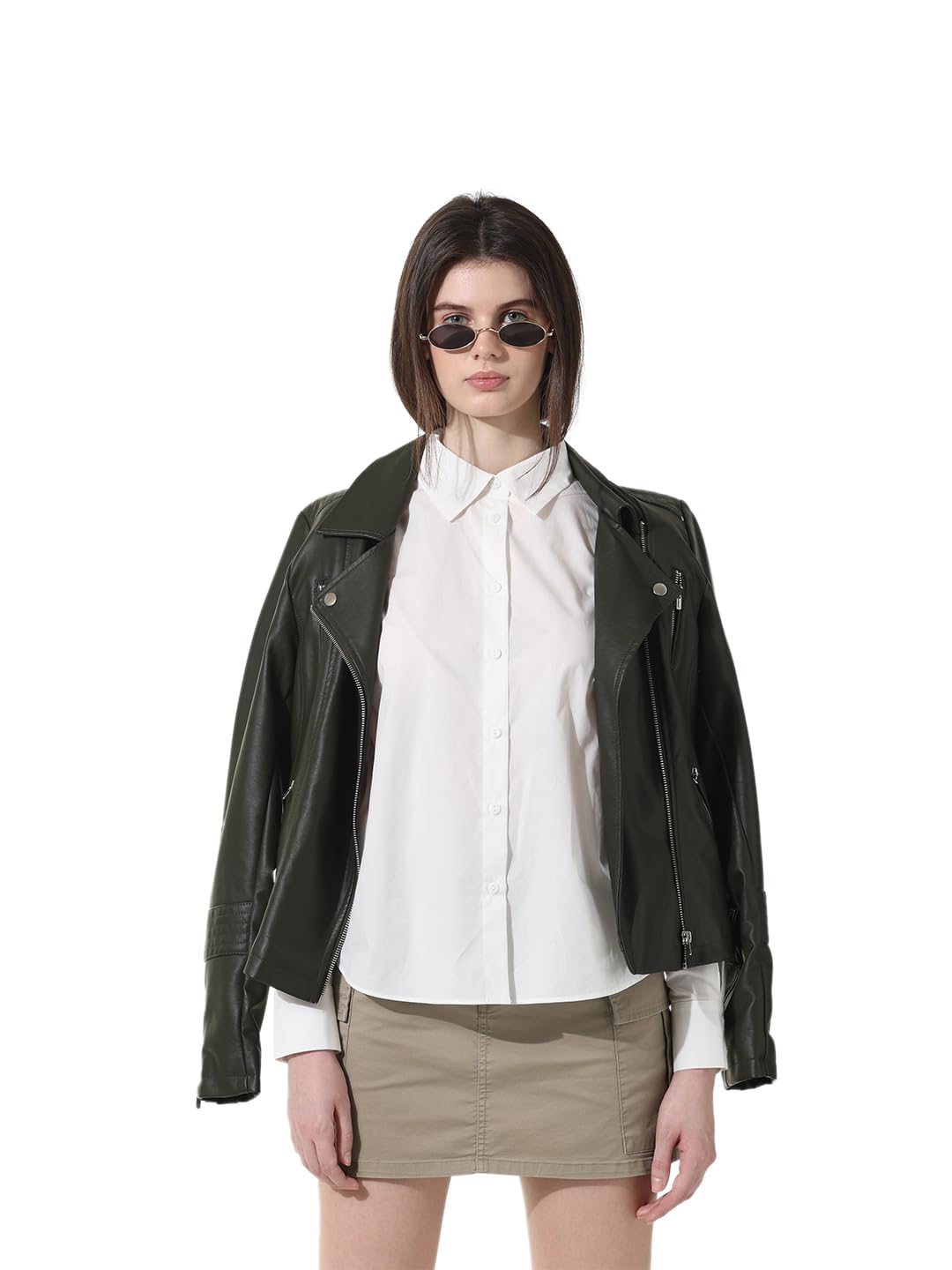 ONLY Women Solid Cotton White Shirt