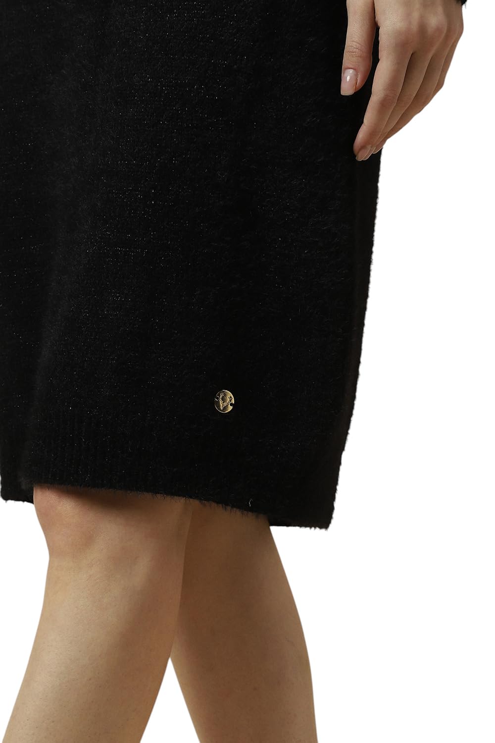 Allen Solly Women's Nylon Modern Knee-Length Dress