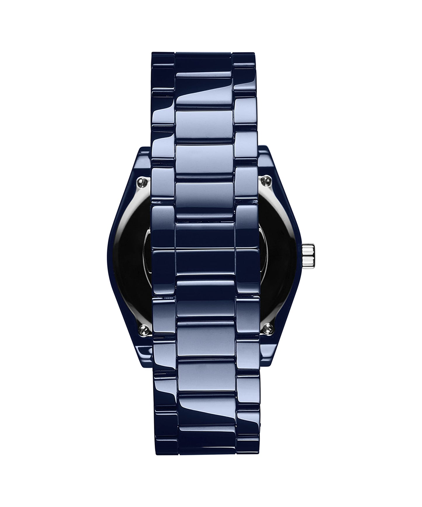 MVMT Mens Analog Blue Dial Blue Band Ceramic Watch