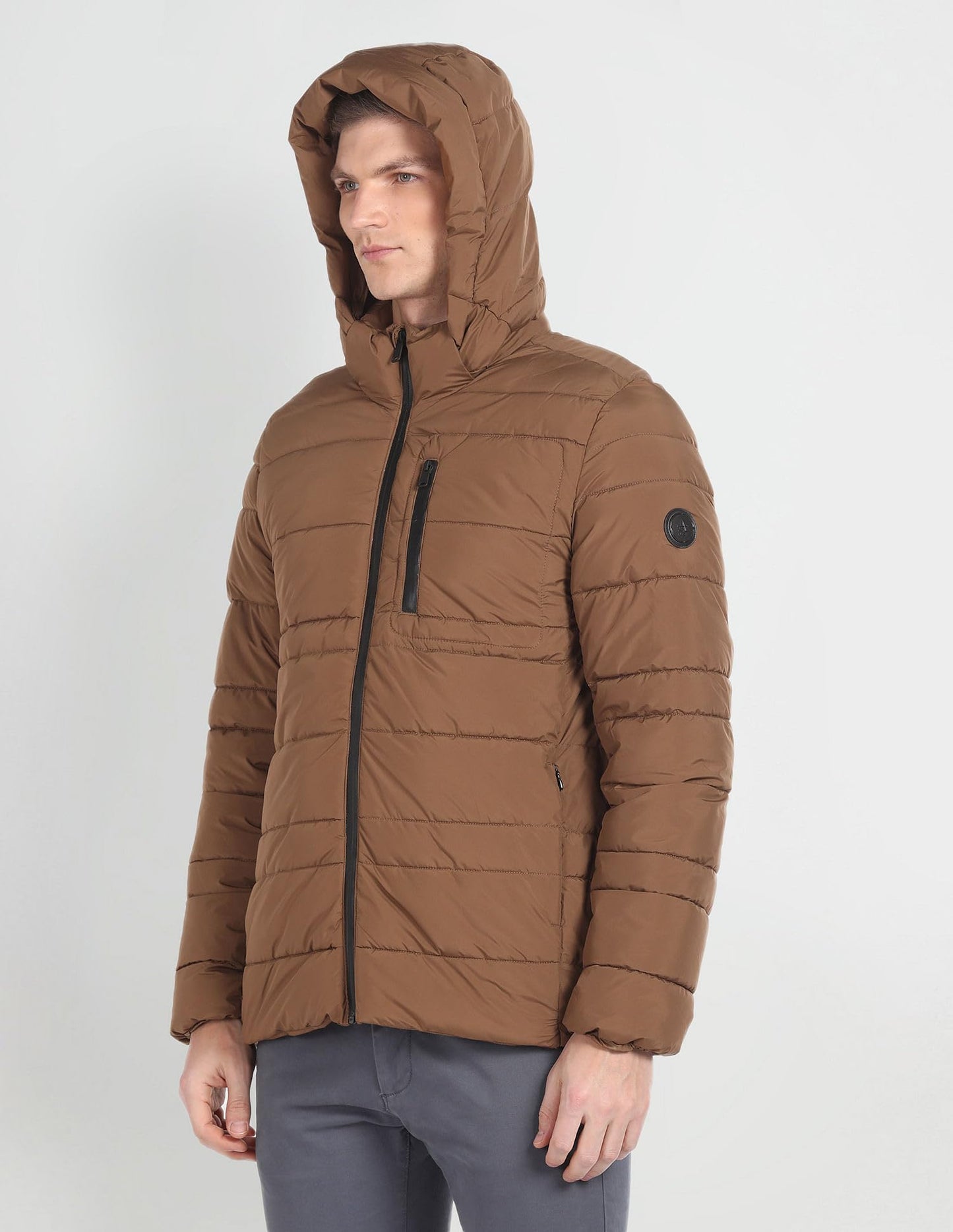 Arrow Men's A-Line Coat (ASAGJK4728_Khaki
