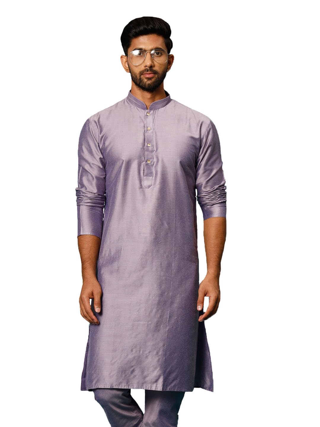 VASTRAMAY Men's Purple Viscose Kurta_VSHRMK169PU_36