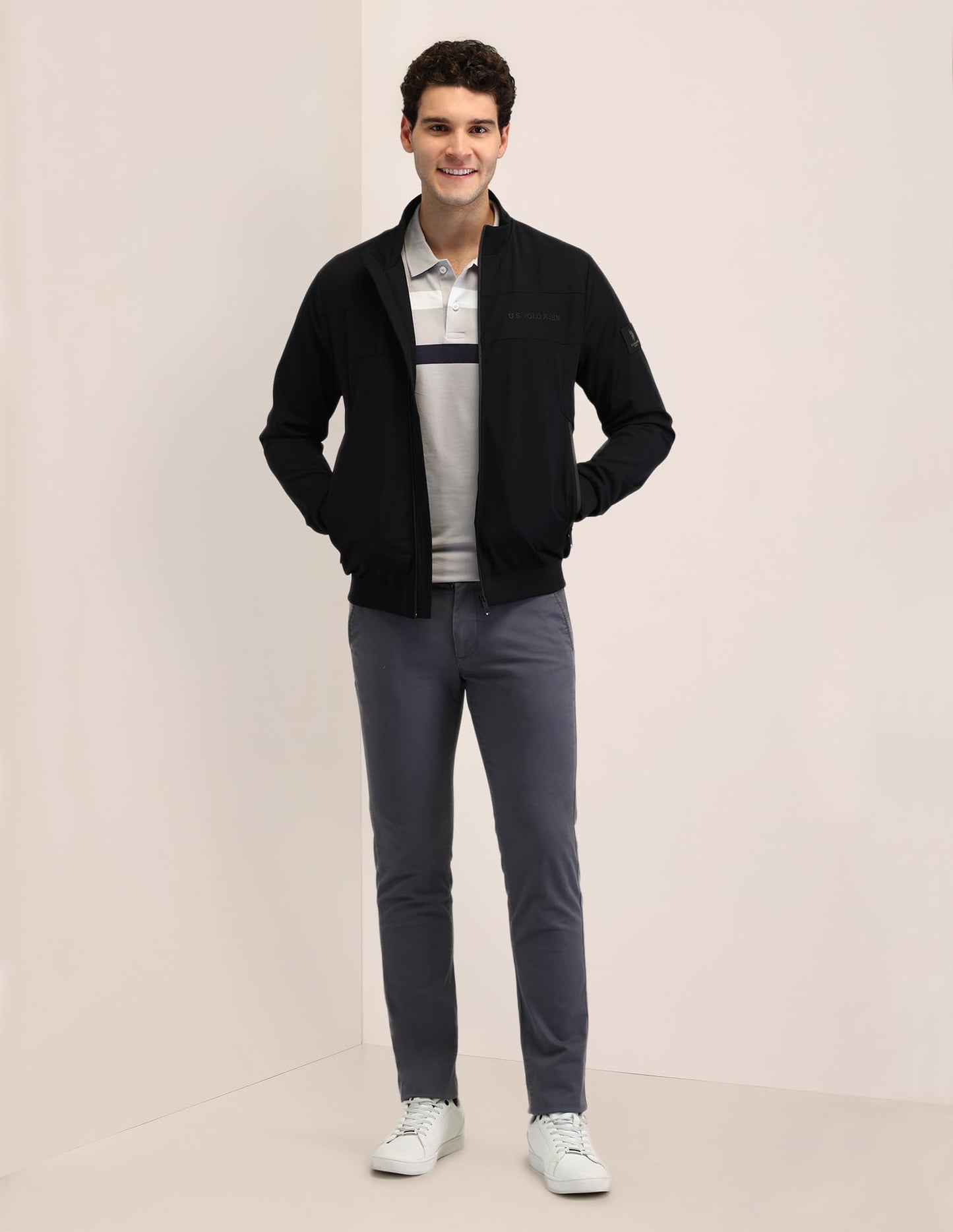 U.S. Polo Assn. Men's A-Line Coat (USJCK603_Black