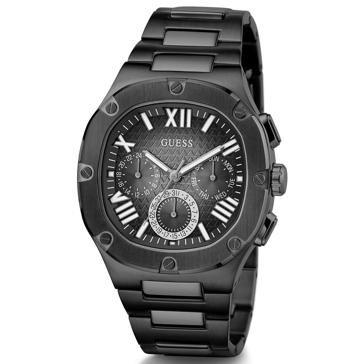 GUESS Analog Black Dial Men's Watch-GW0572G3 Stainless Steel, Black Strap