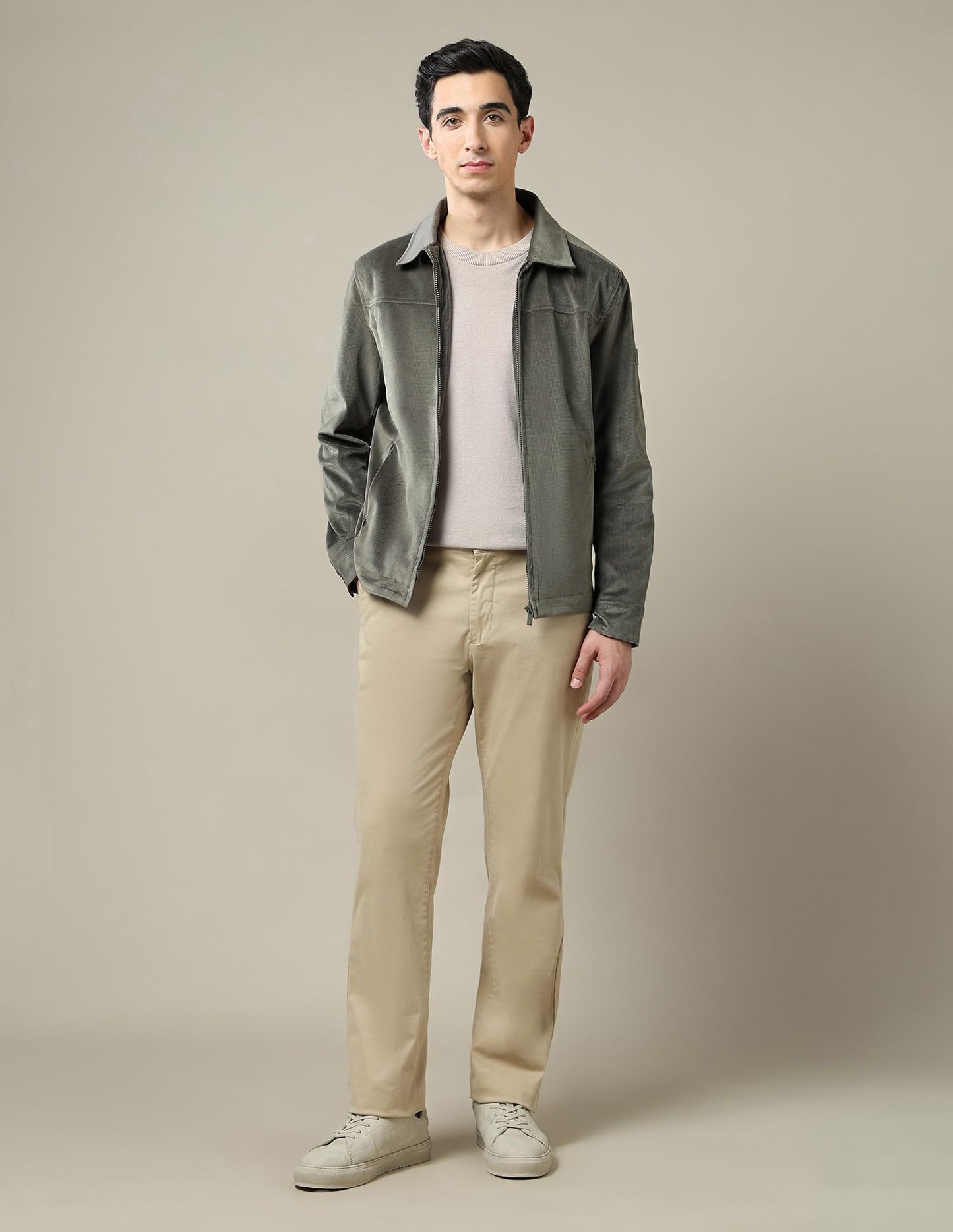 Arrow Men's Textured Regular Fit Jacket