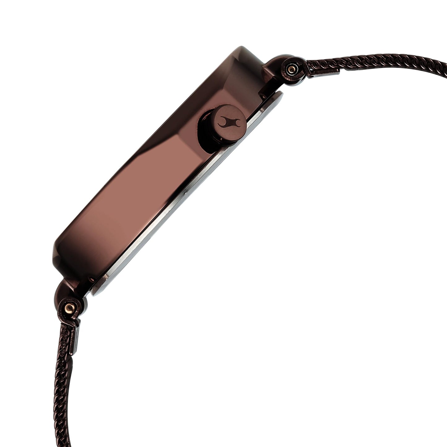 Fastrack TIK Tok 5.0 Quartz Brown Shaped Dial Women's Watch | Stainless Steel Strap Material | Watches for Women Analog - 6319QM01