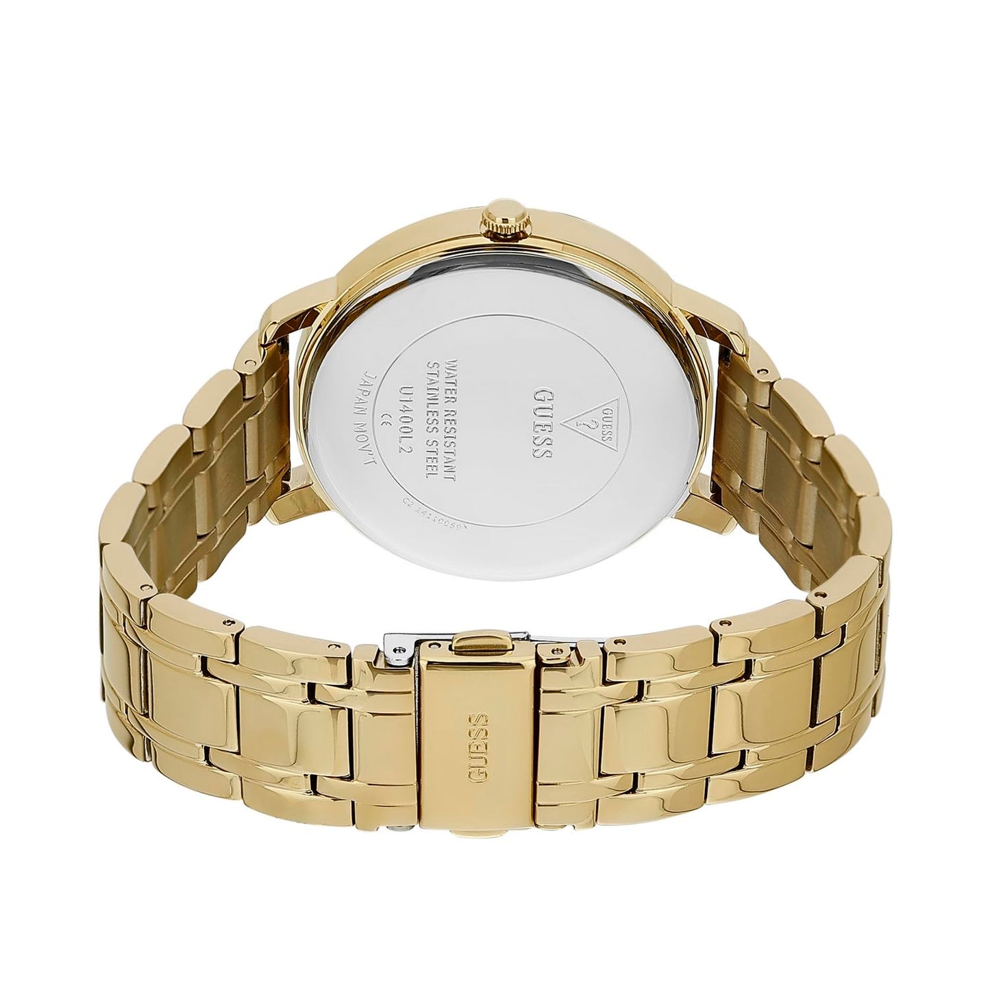 GUESS Stainless Steel Analog Gold Dial Women's Watch-U1400L2M