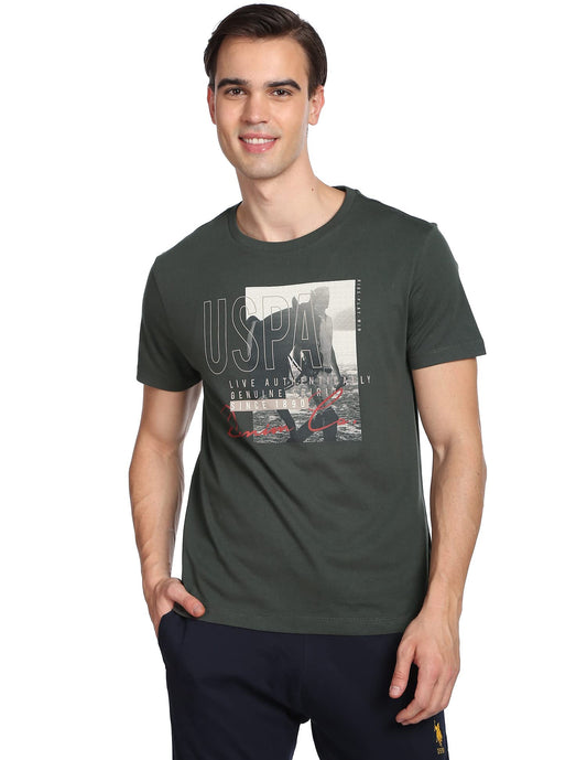 U.S. POLO ASSN. Men's Regular Fit T-Shirt (UDTSHF0240_Olive