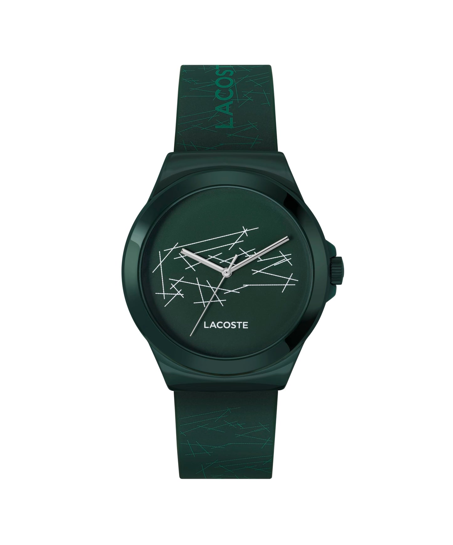 Lacoste Neocroc Qtz Basic Green Round Dial Men's Watch|Silicone Material|Multi Color Band - 2011391