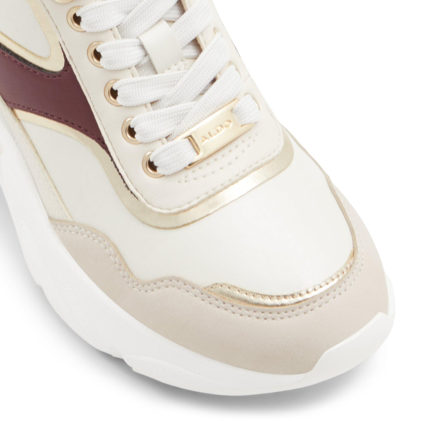 Aldo JUNEYA-IN966 Ladies Bone Multi Wedge Sneakers