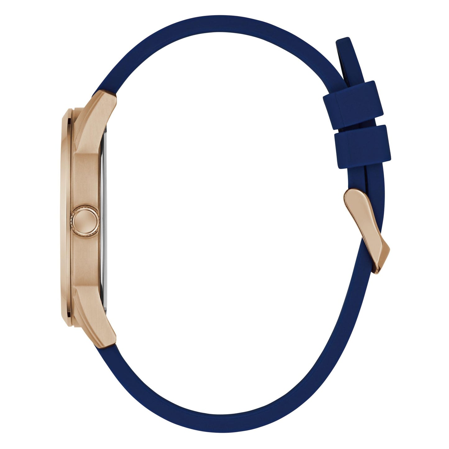 GUESS Silicone Analog Blue Dial Men's Watch-Gw0805G3, Band Color:Blue