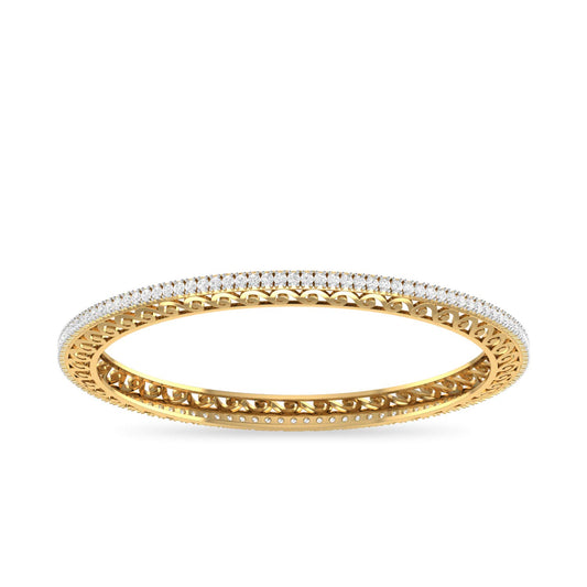 PC Jeweller 14k (585) Yellow Gold and Solitaire Bangle for Women