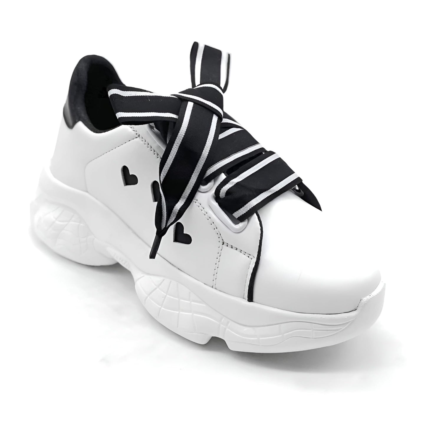 Antox Mid-Top Lace-Up Casual Sneakers Shoes for Womens (Black-36)