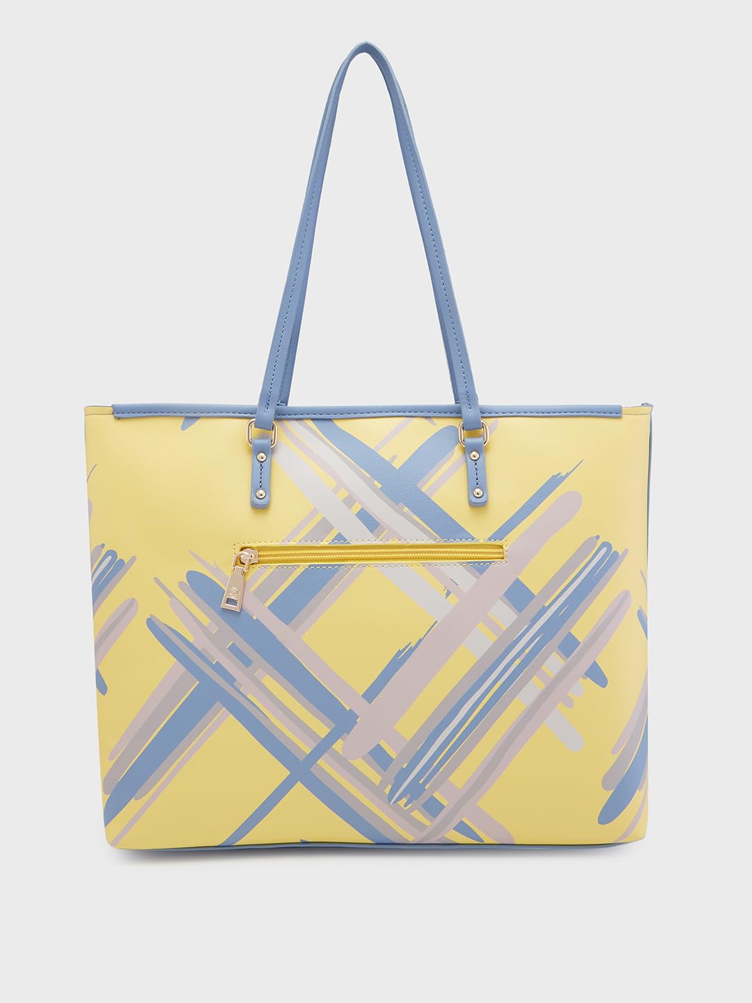 Caprese Renee Tote Large Yellow Bag for Women|Shoulder & Handheld Bag with Spacious Design, Multi-Compartment, Durable, Comfortable Straps for Work, Travel, Shopping & Daily Use