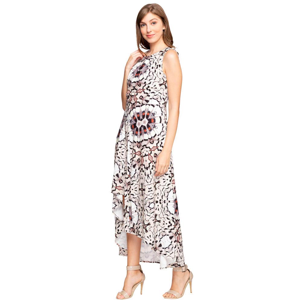 VERO MODA Women's Synthetic a-line Maxi Dress (10223851_Snow White_X-Large)