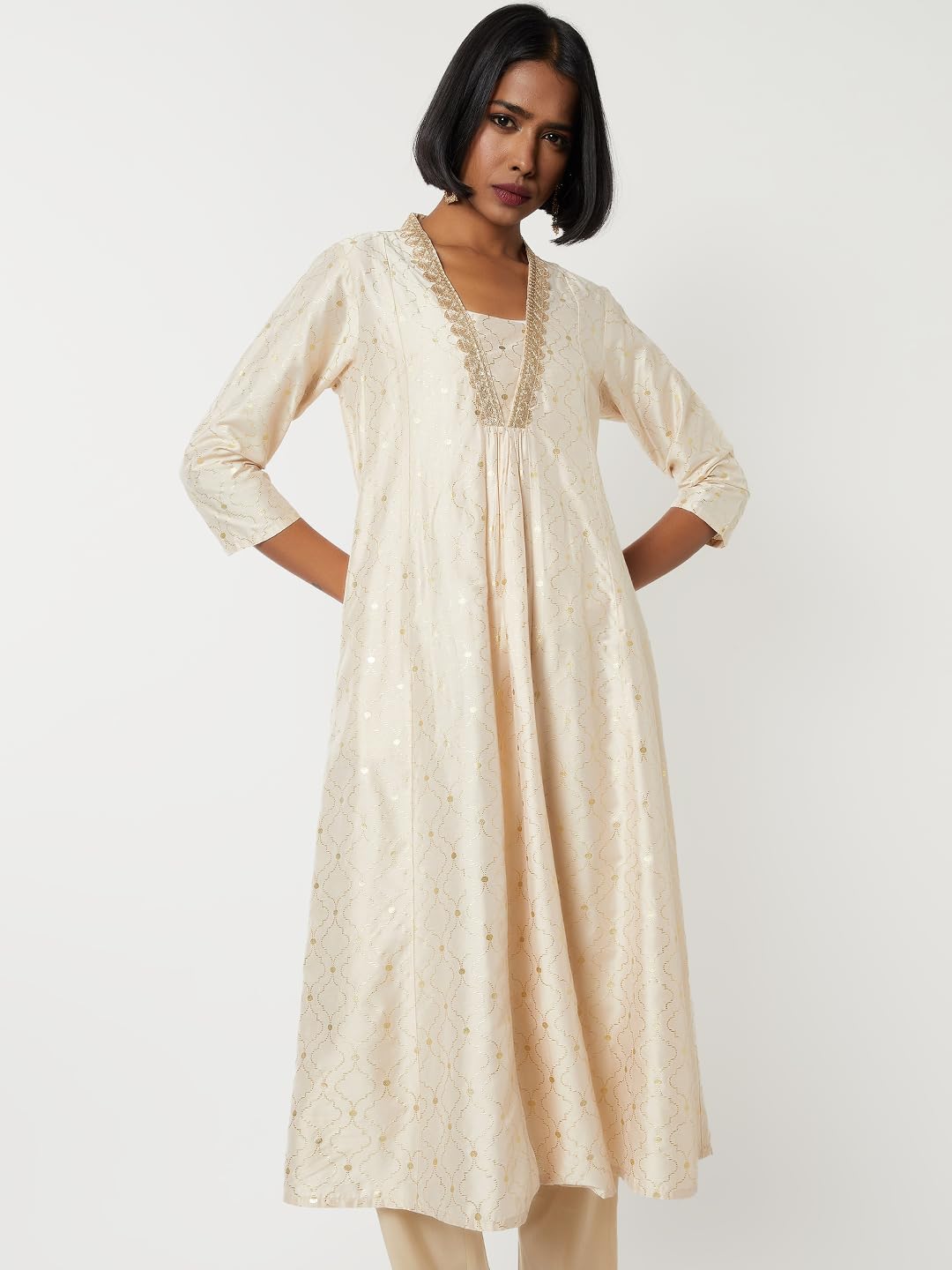 Max Women's Polyester Blend Kurta Set