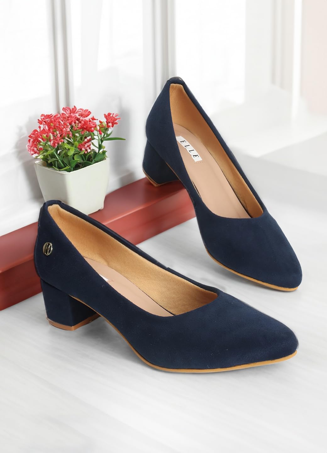 Elle Women Shoes, Navy Blue, UK-7