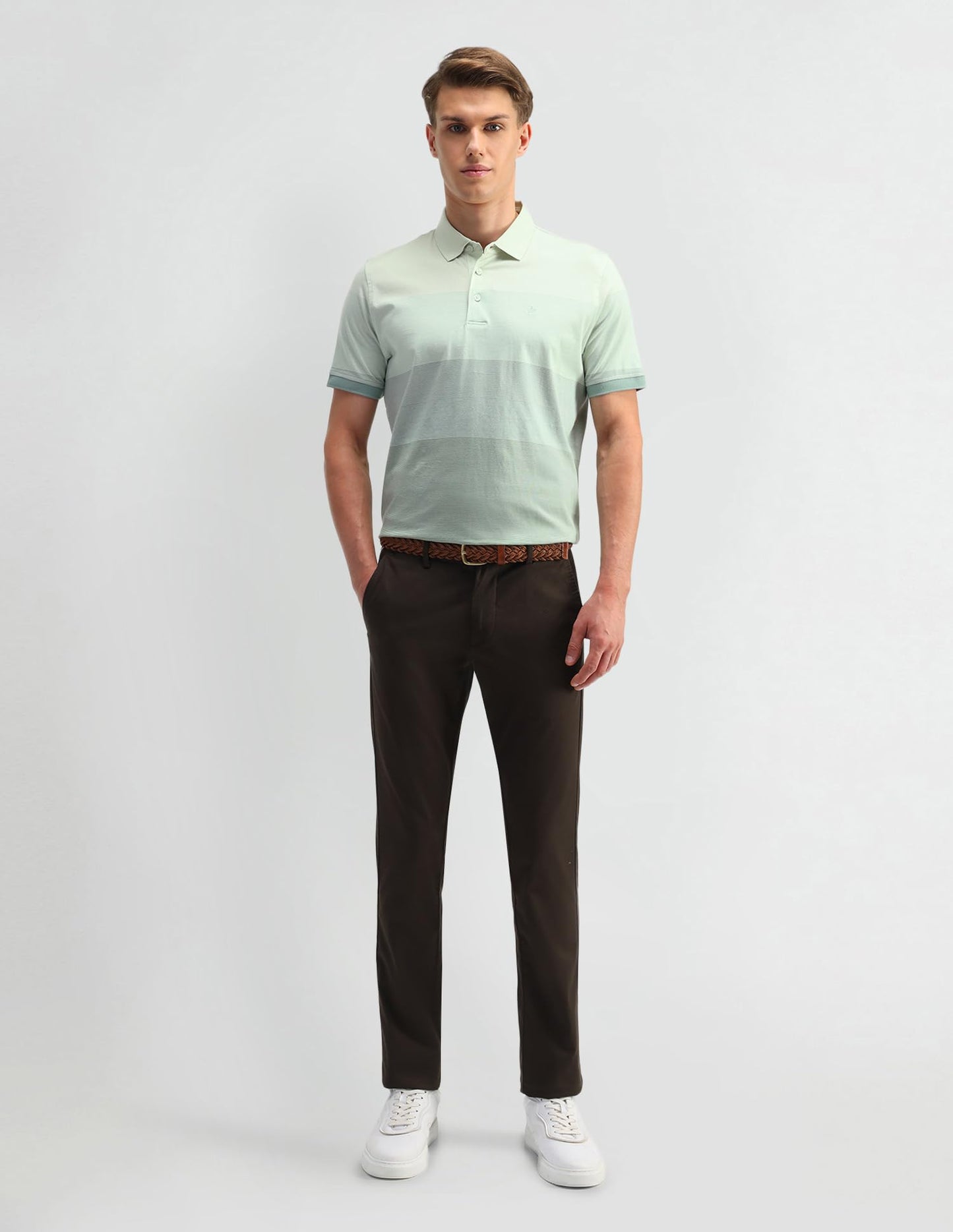 Arrow Men's Regular Fit Polo Shirt (ARAITS3103_Green