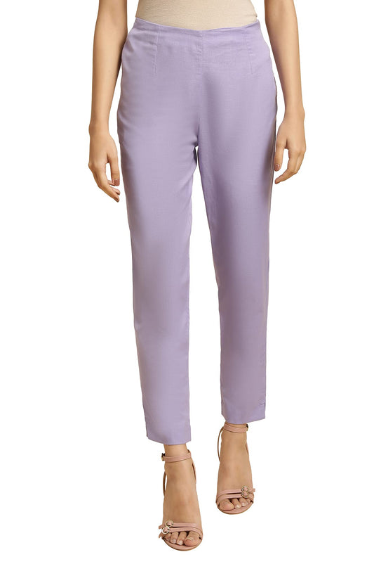 W for Woman Purple Solid Slim Pants_23FEW60151-219363_M_10