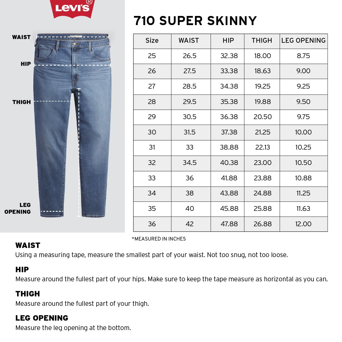 Levi's Women's Super Skinny Jeans (A7088-0032_Black) | Rise Style: Mid Rise