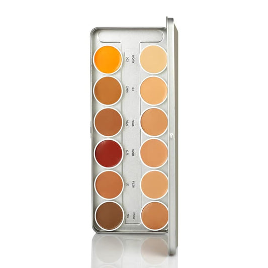 STARS COSMETICS Foundation for Face Makeup | Professional HD 12-in-1 Color Corrector Palette | Waterproof, Sweatproof, Long-Lasting & Full Coverage For All Skin Types | Multicolor (48g)