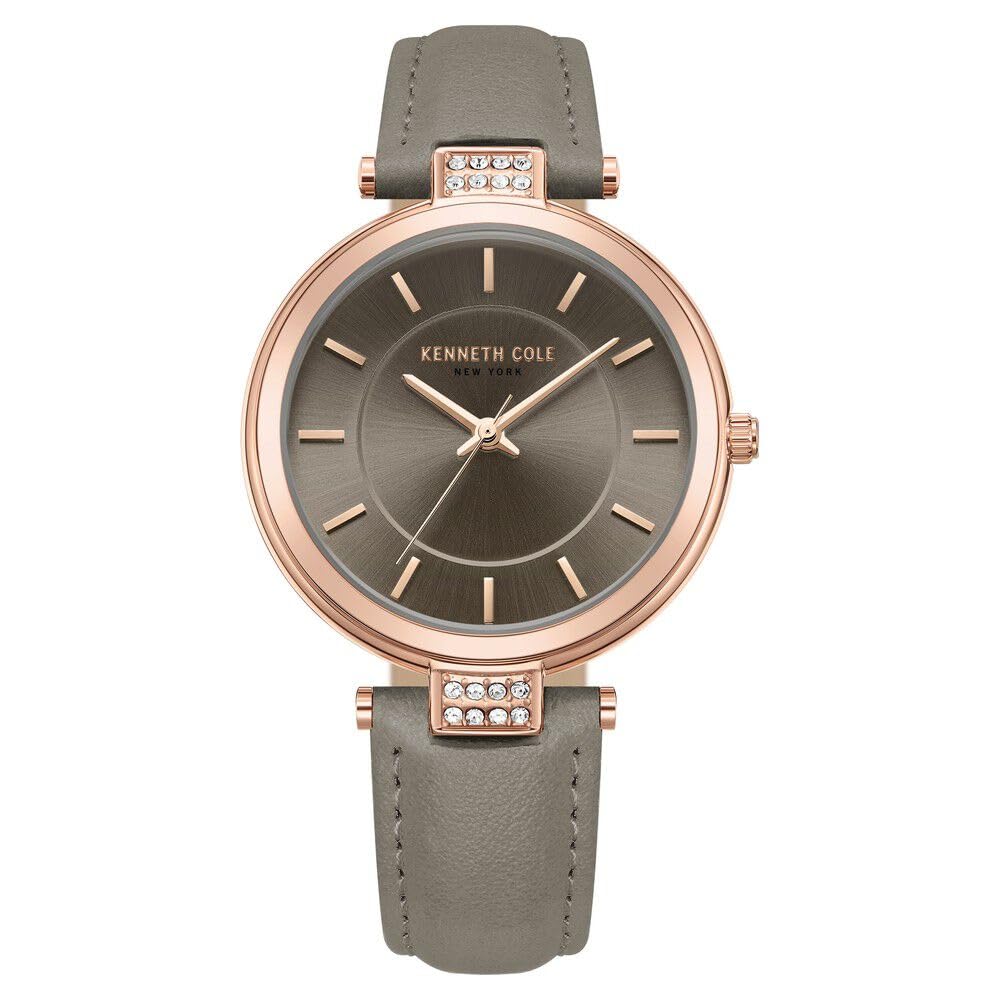 Kenneth Cole Quartz Analog Brown Dial Antique Leather Strap Watch for Women-KCWLA0026702LD