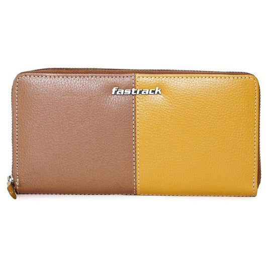 Fastrack Women's Leather Wallet (Brown)