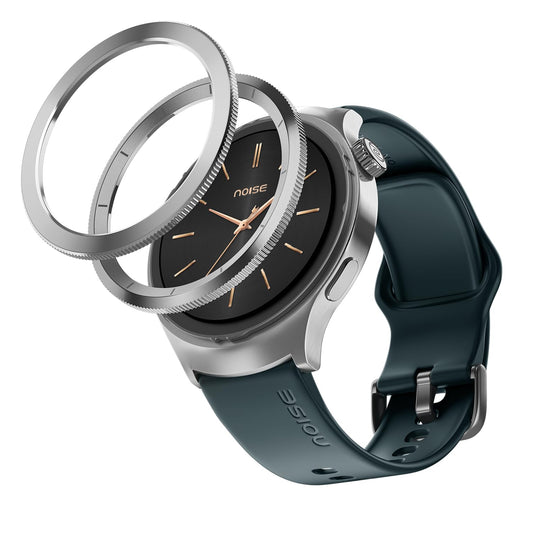 Noise Halo 2 MOD Smart Watch with Swappable Bezel Editions (Classic, Statement), 1.46" AMOLED, Smart Island, BT Calling, Metallic Build, Health Suite, Upto 7 Days Battery (Silver Green)