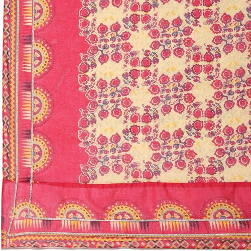 BIBA Women's Cotton Kurta Sets (SKDEARTAL9949AW24PNK_Pink