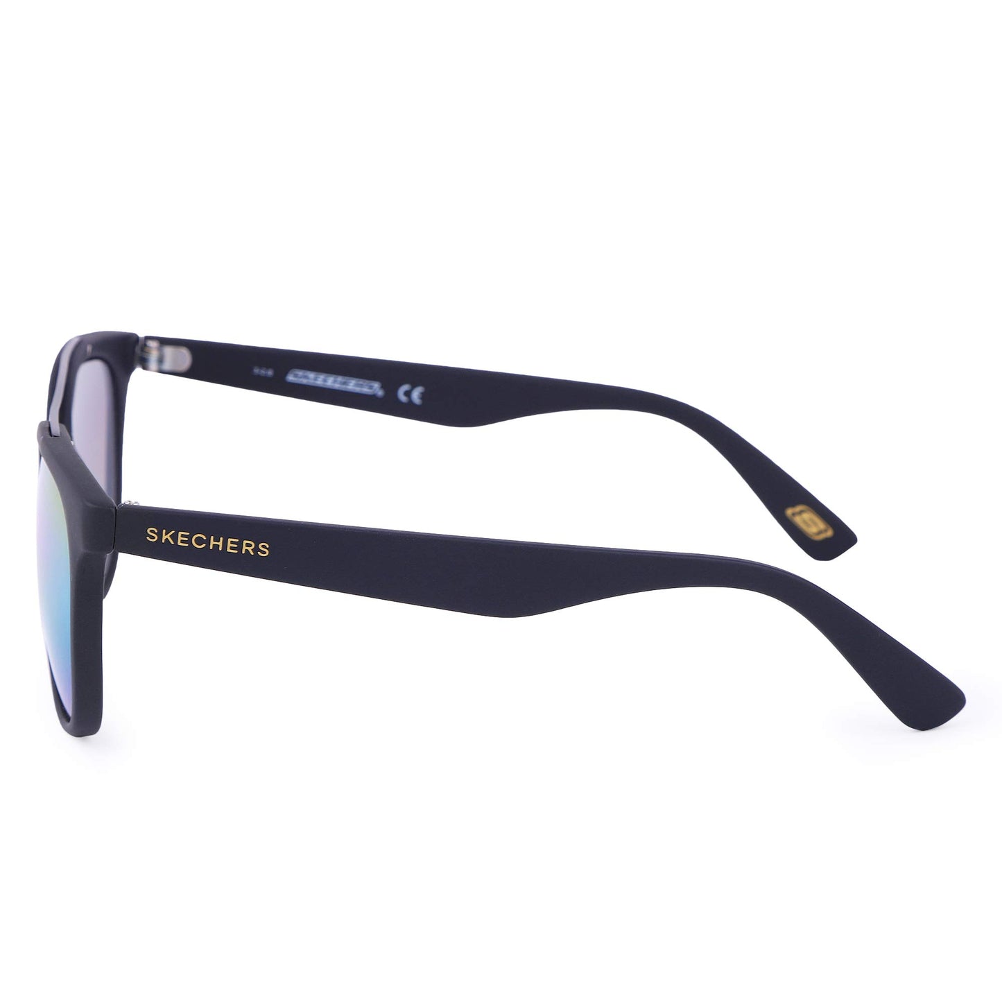 Skechers UV Protected Black Geometric Full rim Round Sunglasses for Men and Women - SE6029 52 02Z (52mm)