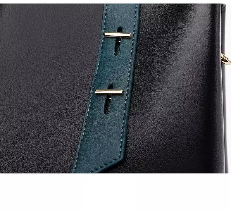 NAMCHI Luxury Leather Tote Handbag for Women Spacious, Stylish & Versatile – Perfect for Work & Travel (Black green)