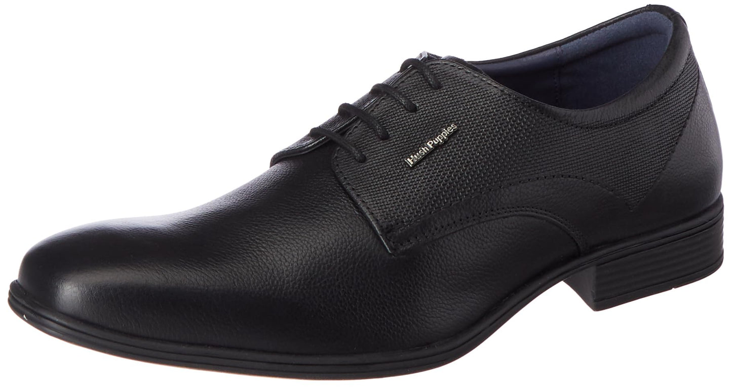 Hush Puppies Mens Boston Derby E 23 Black Formal Shoes - 8 UK (8256007)
