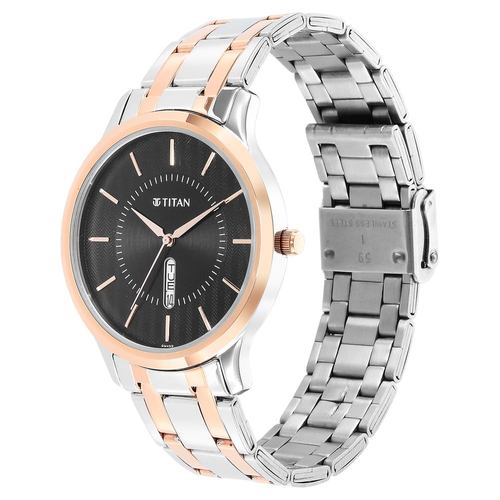 Titan Black Dial Analog Watch for Men-NR1825KM02