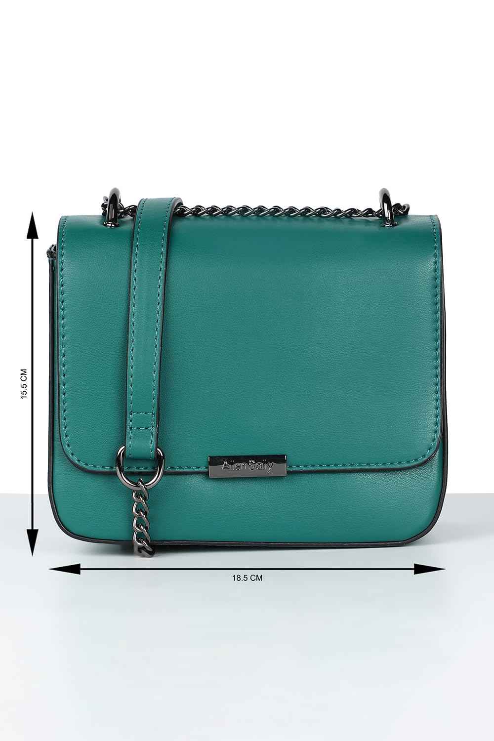 Allen Solly Women's Solid Sling Bag,Teal