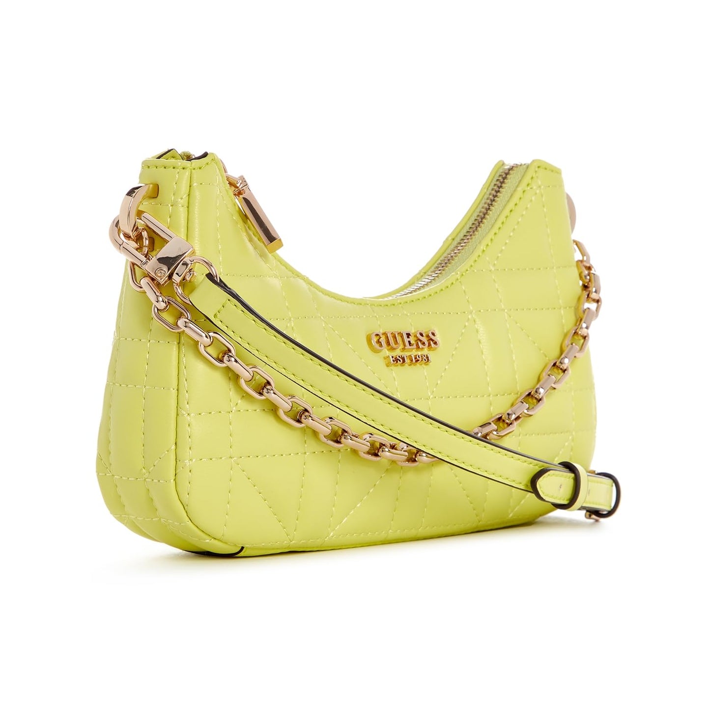 Guess Women's Lime Green Quilted Crossbody Bag| Ladies Purse Handbags | Gift For Ladies