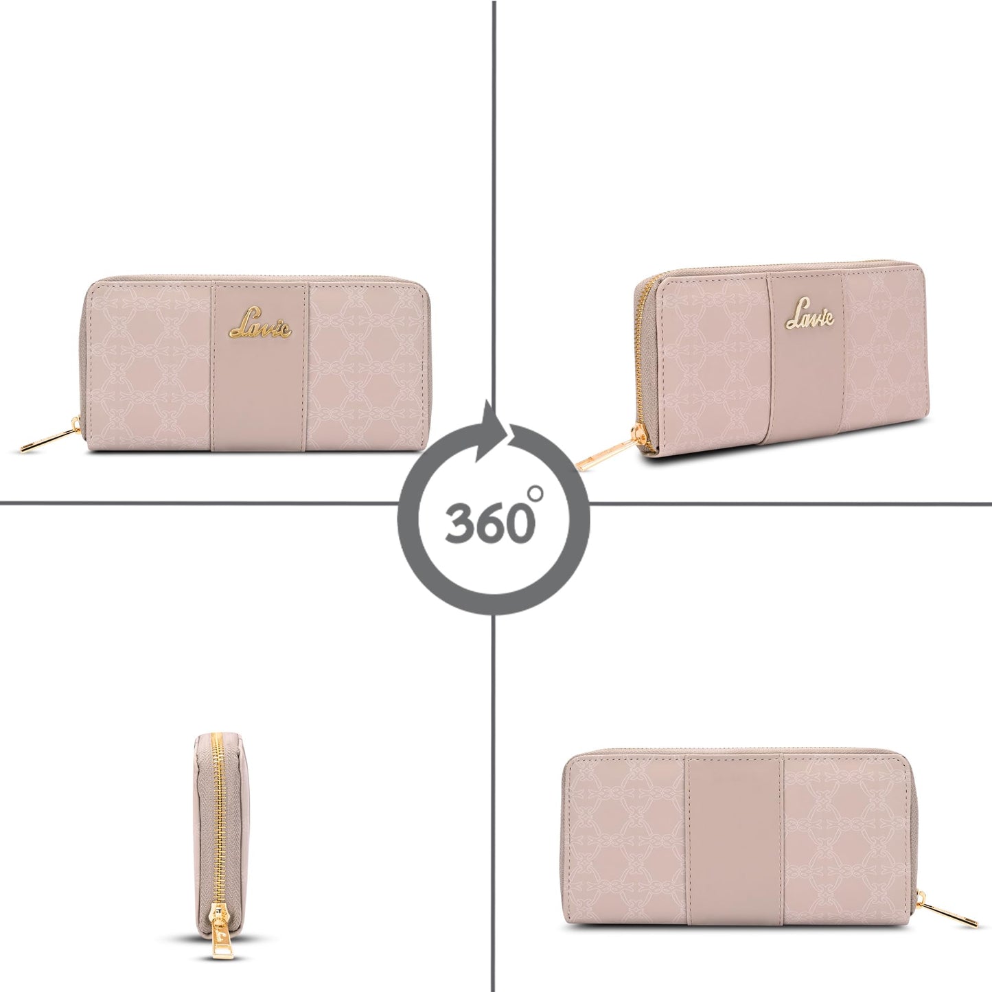 Lavie Women's Mono Wallet | Ladies Stylish Purse Bag | Credit Card, Money Holder | Zip Around Wallet | Gift for Women