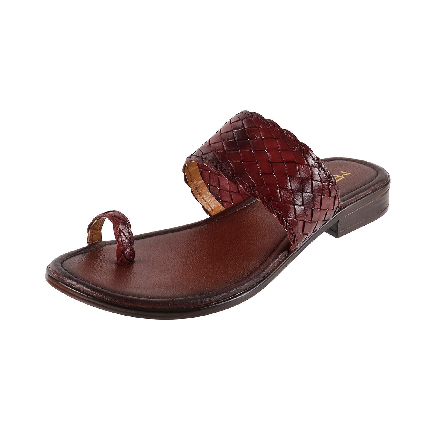 Metro Womens Leather Maron Slip Ons (Maroon) - SaumyasStore