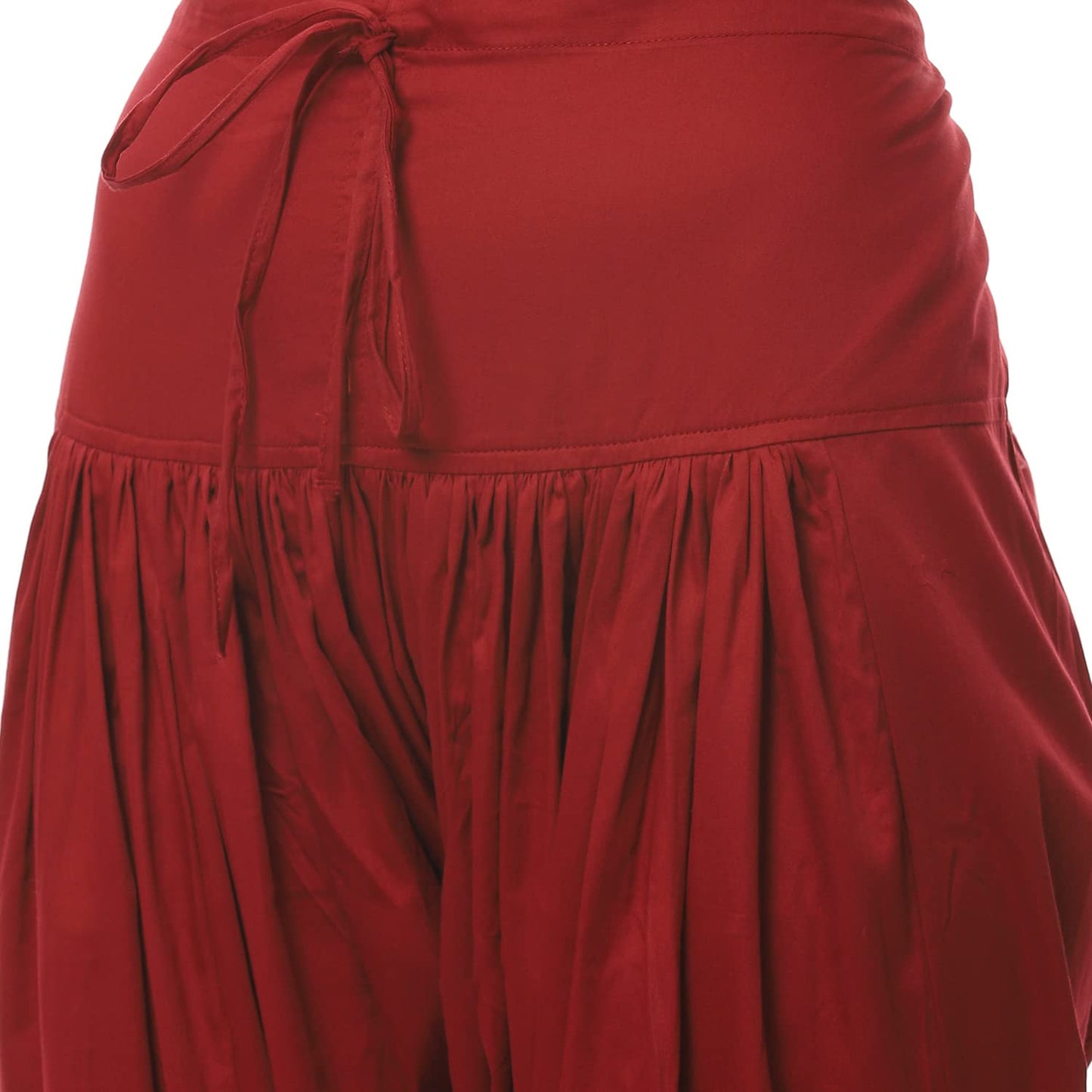 BIBA WOMEN EMBROIDERY RELAXED SALWAR KURTA DUPATTA(SKDCHIKANKA8155_CHERRY RED_36)